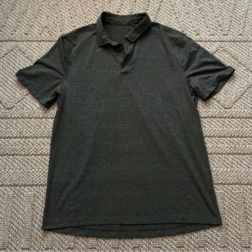 LULULEMON Men’s POLO Shirt Large Gray L